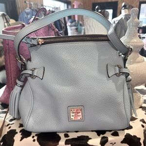 Dooney & Bourke Light Blue Pebbled Leather Shoulder Bag NWOT